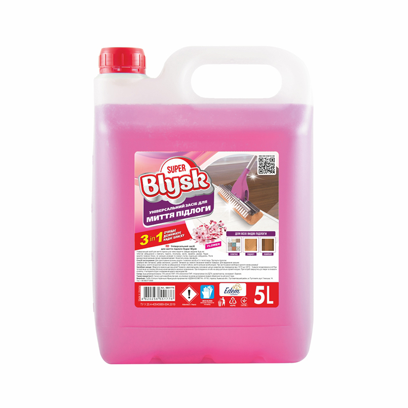 Засіб для миття підлоги Super Blysk Квітковий, 5000мл